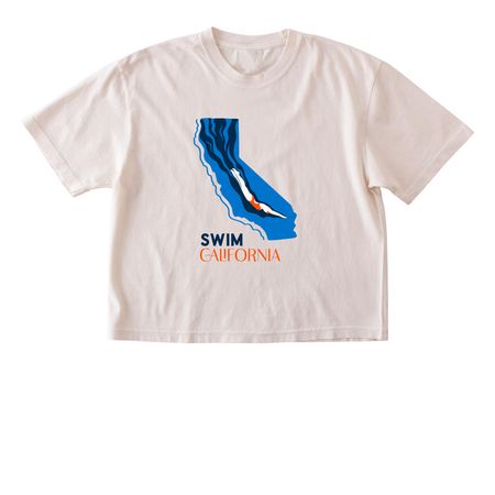 Swim California T Shirts and Sweaters, a Ivory Comfort Colors Boxy Tee