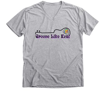 Groove Like Kent Memorial Scholarship, a Athletic Heather Premium V-Neck Tee