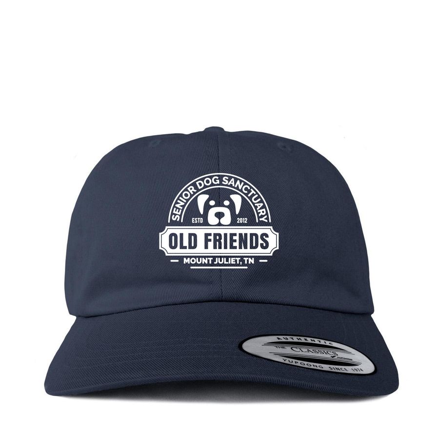 Old Friends Logo Hat, a Navy Printed Classic Baseball Cap