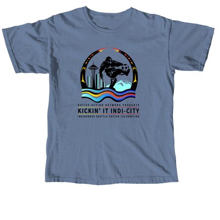 Kickin' It Indi-City, a Blue Jean Comfort Colors Unisex Tee