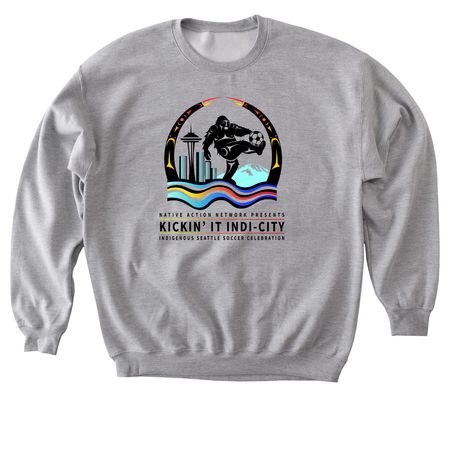Kickin' It Indi-City, a Sport Grey Softstyle Crewneck Sweatshirt