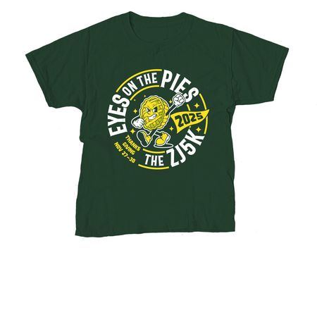 ZJ5K 2025, Pie, a Forest Green Youth Unisex Tee