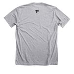 EVO-STRENGTH BLACK, a Athletic Heather Premium Unisex Tee (back-view)