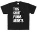 ARTIST FUND TEE, a Black Heavyweight Garment Dye Tee