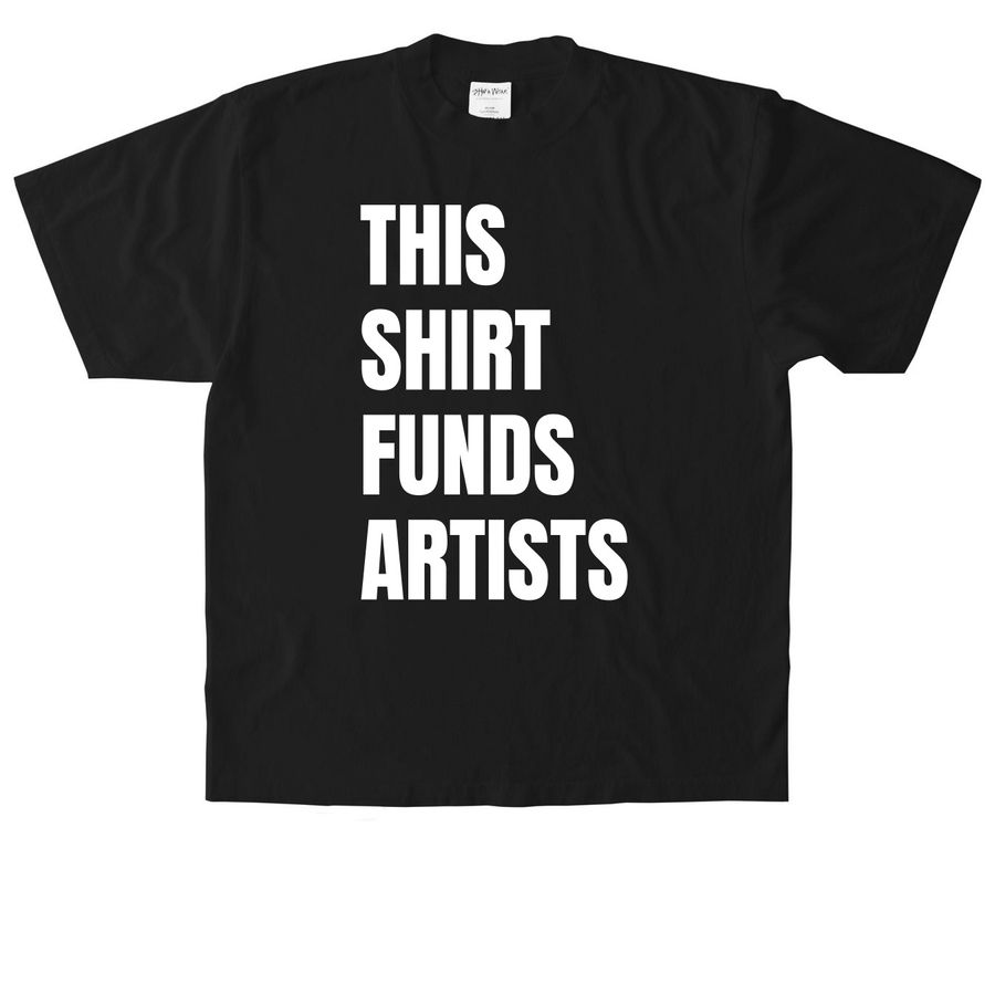ARTIST FUND TEE, a Black Heavyweight Garment Dye Tee