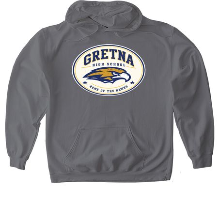 Always a Hawk - Gretna Hawks, a Charcoal Gildan Softstyle Pullover Hoodie