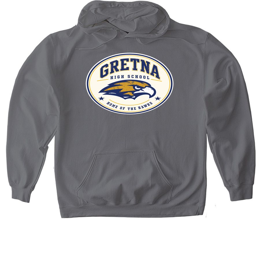 Always a Hawk - Gretna Hawks, a Charcoal Gildan Softstyle Pullover Hoodie