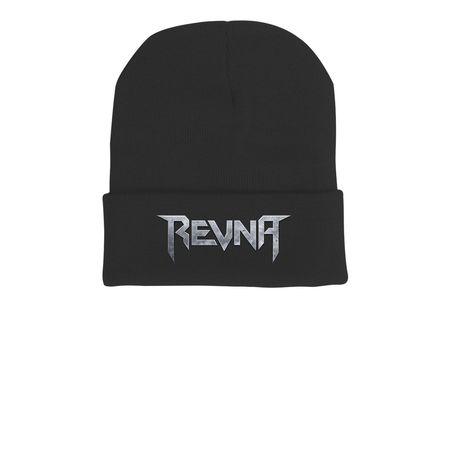 Beanies, a Black Printed Cuffed Beanie