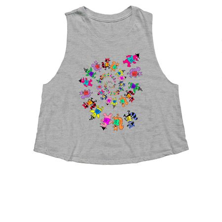 Grateful&nbsp;, a Athletic Heather Women's Cropped Racerback Tank