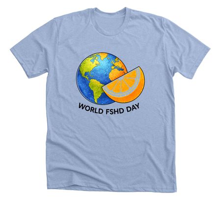 World FSHD Day - Community Design 2, a Heather Baby Blue Premium Unisex Tee