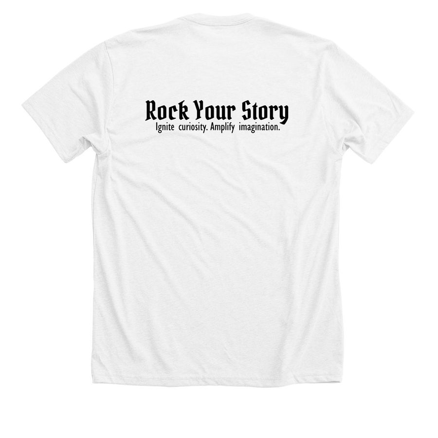 There's Always Time for Creativity (Black), a Solid White Blend Premium Unisex Tee (back-view)