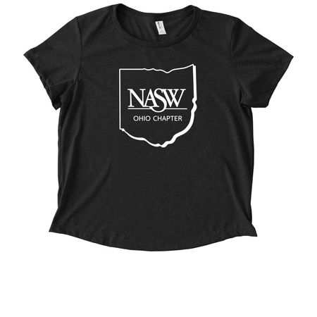 NASW Ohio Vintage Logo, a Space Black Allmade Eco Triblend Women?s Scoop Neck Tee
