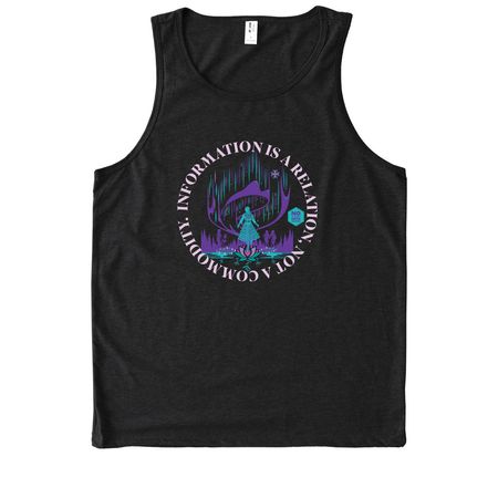 Information Is A Relation, Not A Commodity., a Deep Black Allmade Eco Triblend Tank