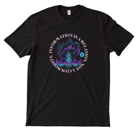 Information Is A Relation, Not A Commodity., a Deep Black Allmade Heavyweight Recycled Cotton Tee
