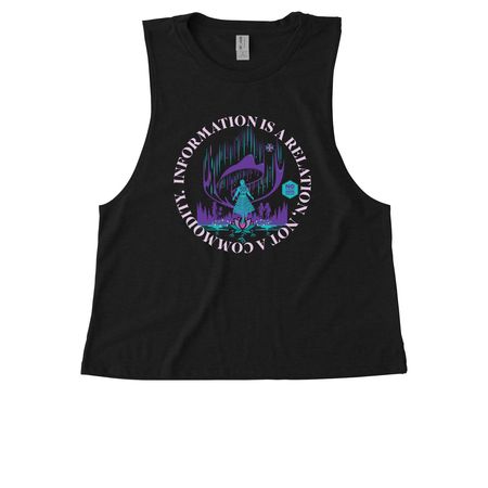 Information Is A Relation, Not A Commodity., a Deep Black Allmade Eco Triblend Women?s Muscle Tank