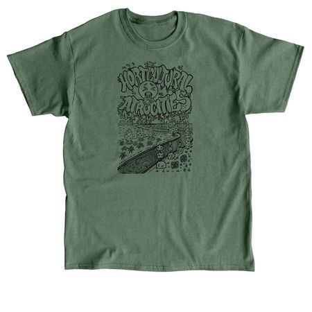 Horticultural Atrocities, a Military Green Classic Unisex Tee