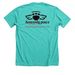 Cat Mom Shirt, a Heather Sea Green Premium Unisex Tee (back-view)