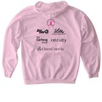 Tell Cancer To Take A Hike 2026 Pink Ribbon&nbsp;, a Light Pink Gildan Softstyle Pullover Hoodie (back-view)