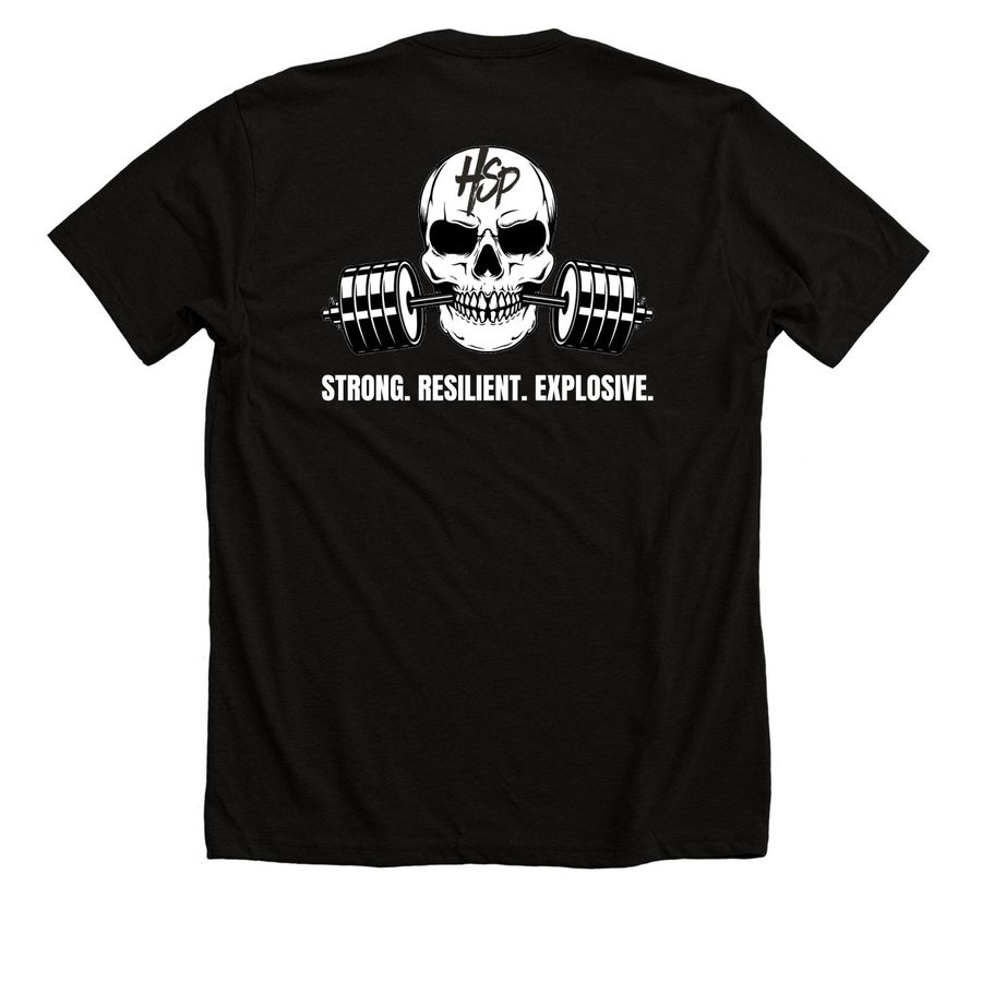 Fall 2025, a Solid Black Blend Premium Unisex Tee (back-view)