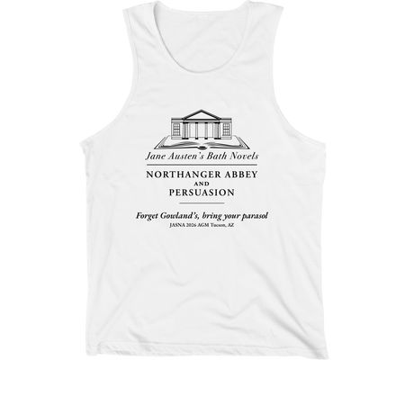 Austen's Bath Novels 2026 Parasol, a White Premium Cotton Tank