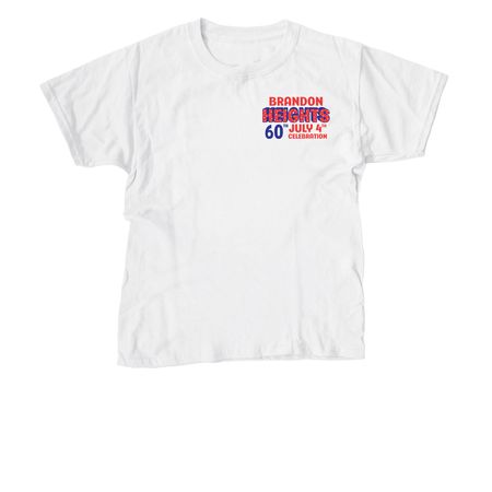 Youth Tee, a White Youth Unisex Tee (back-view)
