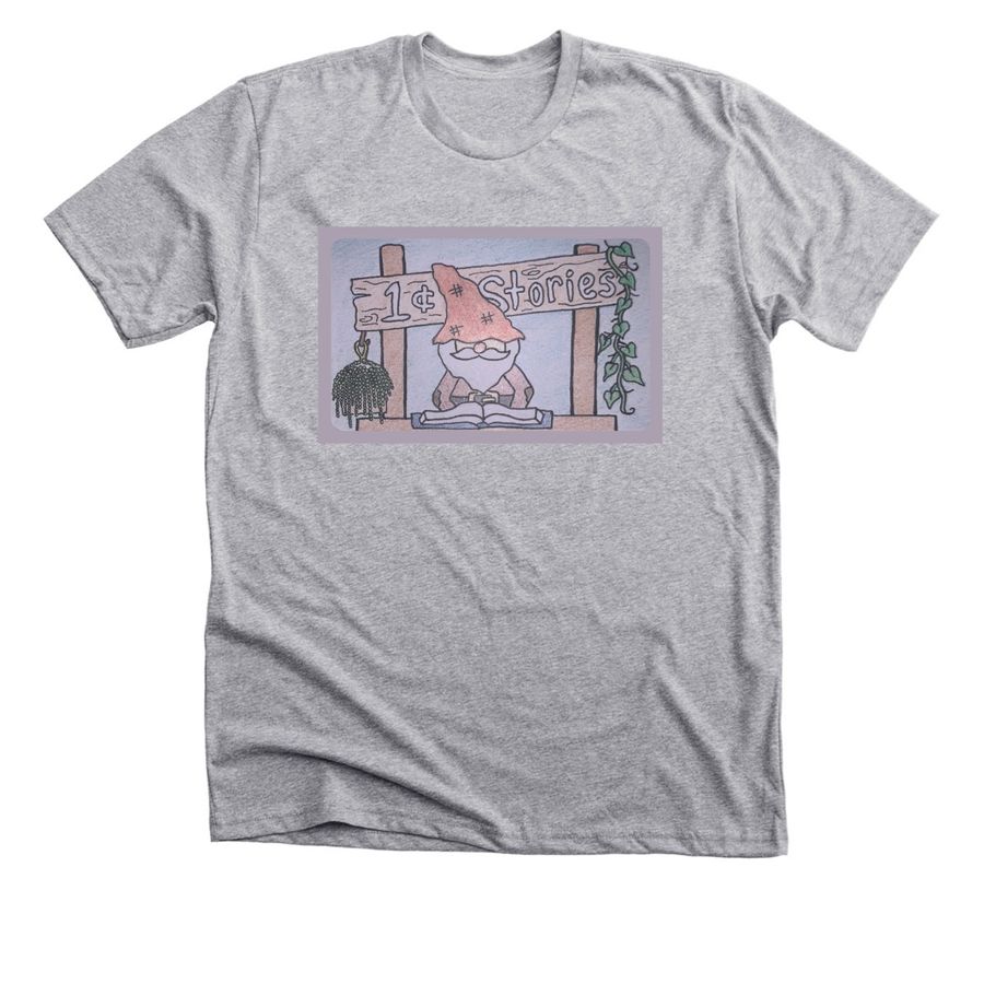Gnome Place Like the Library, a Athletic Heather Premium Unisex Tee