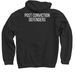 DEFEND - Post Conviction Defenders, a Black Pullover Hoodie (back-view)