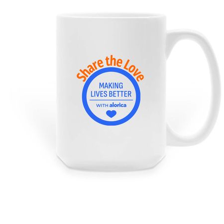 Share the Love Mug, a White Large Coffee Mug