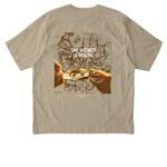 The World is Your Oyster - Original Artwork, a Desert Dust Stanley/Stella Unisex Freestyler Heavyweight Tee (back-view)