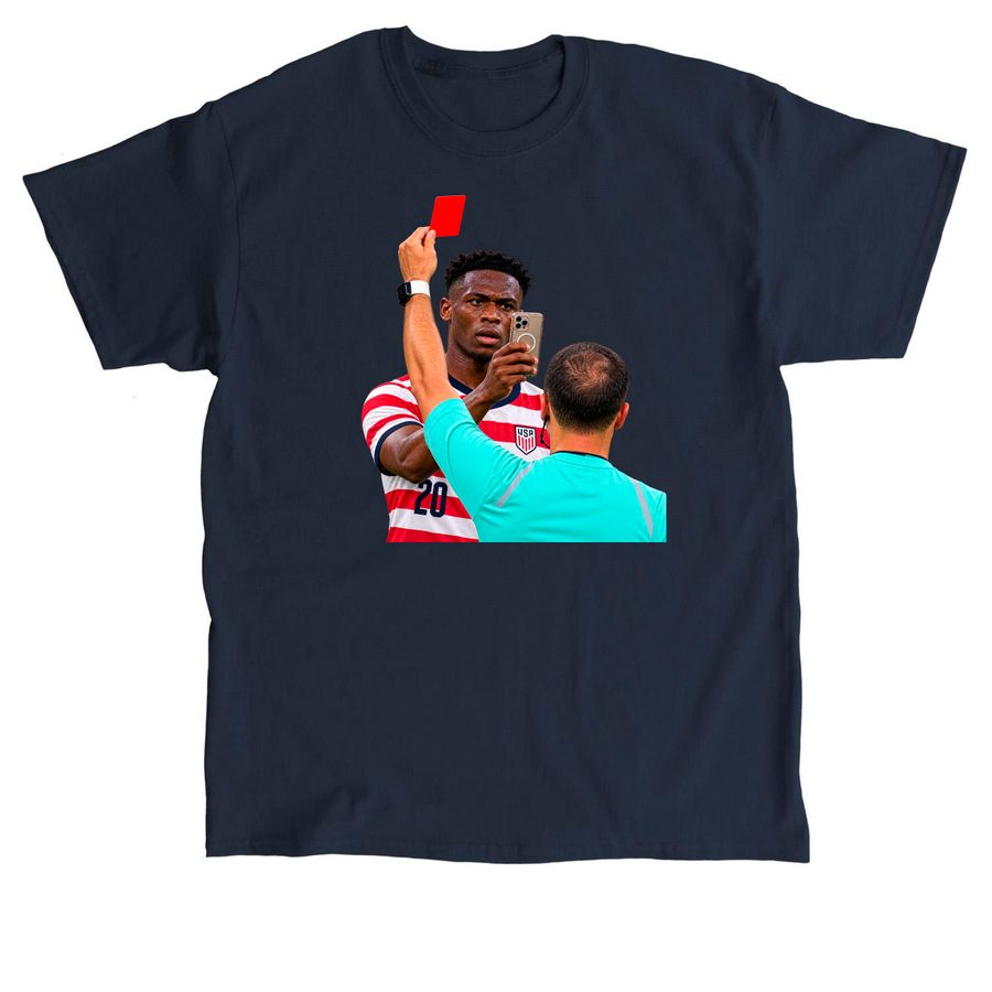 Folarin-Balogun Trump Card Funny Meme T-Shirt, a Navy Classic Unisex Tee