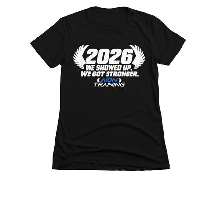 2026 Stronger, a Black Women's Slim Fit Tee