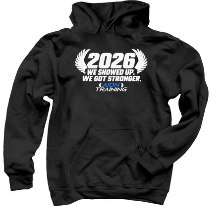 2026 Stronger, a Black Pullover Hoodie