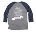 Upstate Hospital Patient Advocacy, a Vintage Navy and Premium Heather 3/4 Sleeve Baseball Tee (back-view)