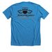 Cat Dad Shirt, a Neon Blue Premium Unisex Tee (back-view)
