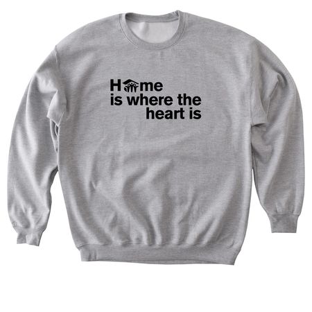 Habitat Texas Home Is Where, a Sport Grey Softstyle Crewneck Sweatshirt