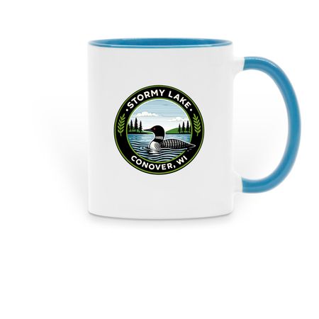SLA coffee mugs, a Light Blue Two-Tone Ceramic Mug