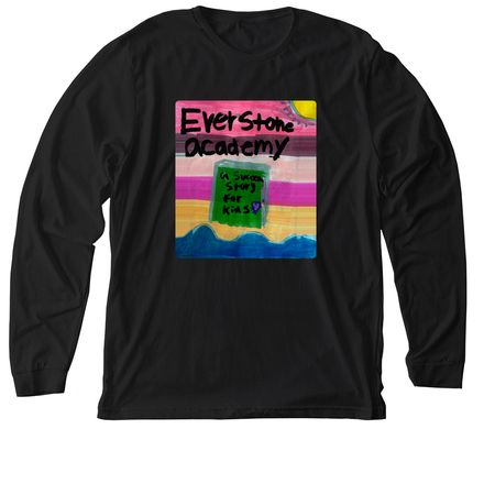 The Victoria, a Solid Black Blend Premium Long Sleeve Tee