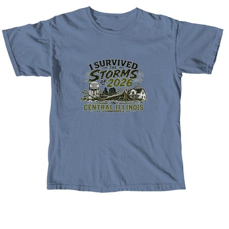 I Survived! Chambana Edition&nbsp;, a Blue Jean Comfort Colors Unisex Tee
