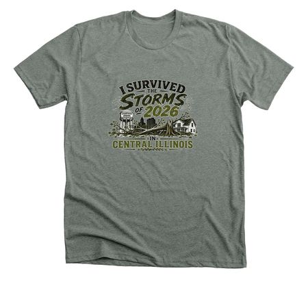 I Survived! Chambana Edition&nbsp;, a Deep Heather Premium Unisex Tee