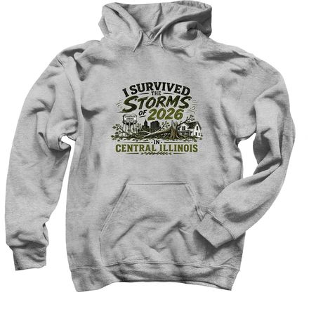I Survived! Chambana Edition&nbsp;, a Sport Grey Pullover Hoodie