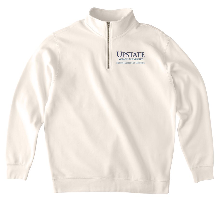Go to Apparel, blue logo, no back design!, a Bone Midweight Quarter Zip Pullover