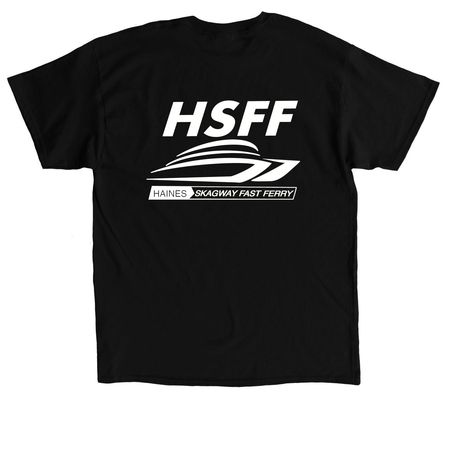 HSFF&nbsp;&nbsp;, a Black Classic Unisex Tee (back-view)