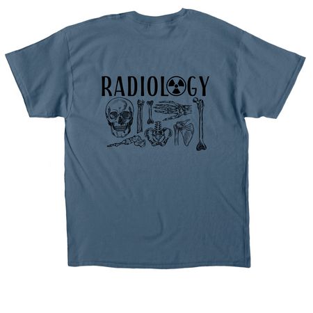3 Skulls Radiology&nbsp;, a Indigo Blue Classic Unisex Tee (back-view)