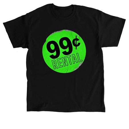 99 Cent Rental logo, a Black Classic Unisex Tee