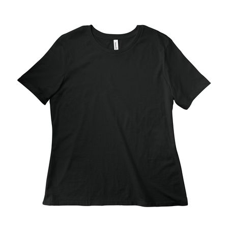 Back Only Design -Women's, a Vintage Black Women?s Relaxed Cotton Tee