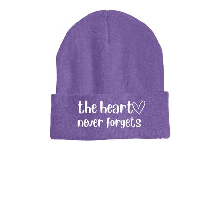 Gary's Gang - Alzheimer's Walk Team Hats, a Heather Purple Printed Cuffed Beanie