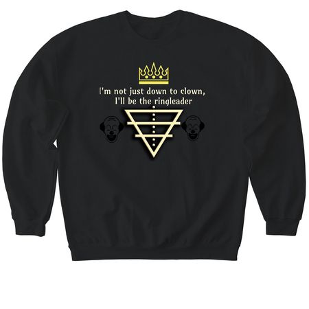 Down to Clown?, a Black Softstyle Crewneck Sweatshirt