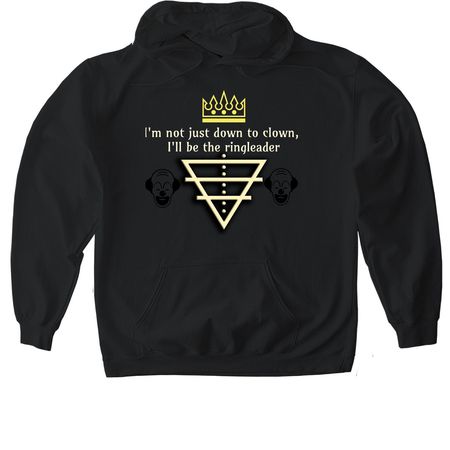 Down to Clown?, a Black Gildan Softstyle Pullover Hoodie