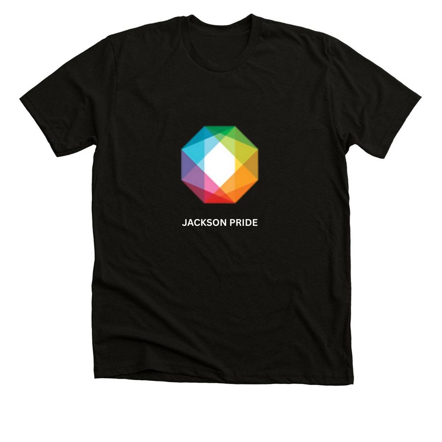Jackson Pride, a Black Heather Premium Unisex Tee