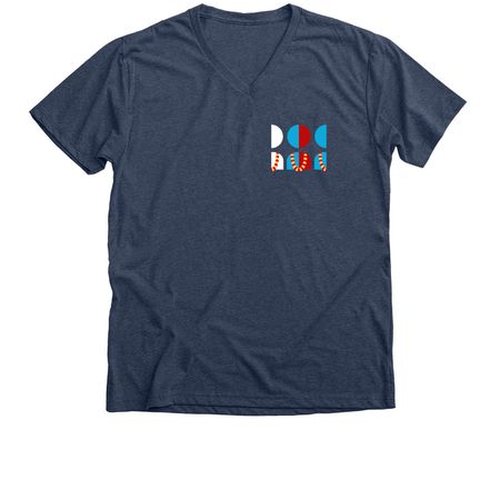 Indivisible Hawai'i Official T-Shirts, a Heather Navy Premium V-Neck Tee